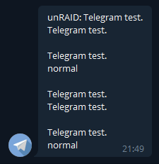 Telegram - настройка уведомлений на unRAID 6.8.3 31