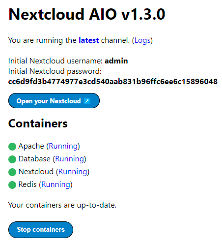Nextcloud AIO – Личное облако "все в одном" на unRAID 6.10.1 20